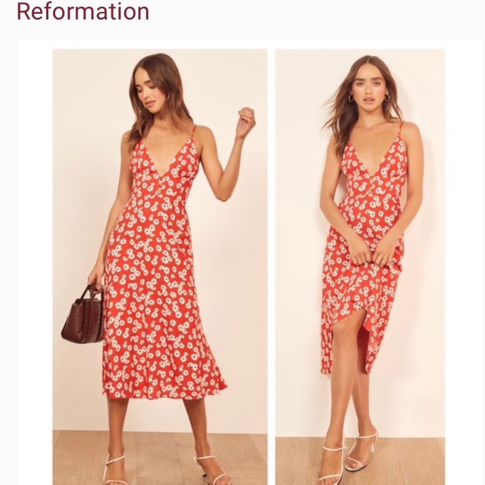 Red Reformation Montague dress size 6.